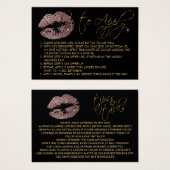 Dusty Roos Glitter Lips - Hoe aan te brengen Visitekaartje (Voorkant /achterkant)