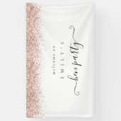 Dusty Roos Glitter Name Welcome to Hen Party Spandoek (Verticaal)