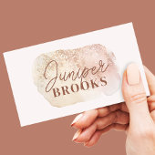 Dusty Roos Glitter Social Media QR Code Visitekaartje