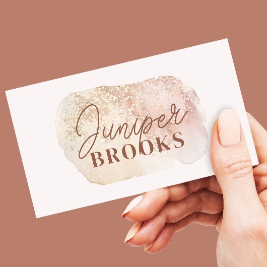 Dusty Roos Glitter Social Media QR Code Visitekaartje