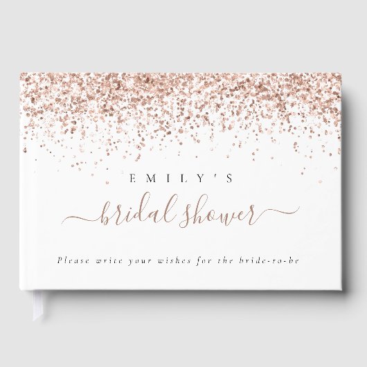 Dusty Roos Glitter Vrijgezellenfeest Gastenboek (Voorkant)