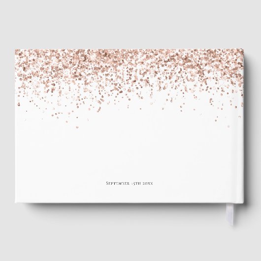 Dusty Roos Glitter Vrijgezellenfeest Gastenboek (Achterkant)