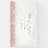 Dusty Roos Glitter Welkom bij Vrijgezellenfeest Ba Spandoek (Verticaal)