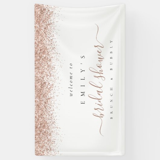 Dusty Roos Glitter Welkom bij Vrijgezellenfeest Ba Spandoek (Verticaal)