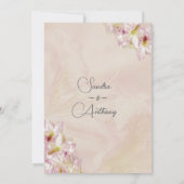 Dusty Roos Gold Azalea Huwelijksuitnodiging Kaart (Achterkant)