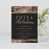 Dusty Roos Gold Black, 50 jaar oud en verbluffend Kaart (Staand voorkant)