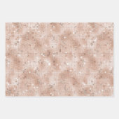 Dusty Roos Gold Blush Glitter Sparkle Glam Inpakpapier Vel (Voorkant 2)
