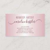 Dusty Roos Gold Blush Pink Glitter Sparkles Drip Visitekaartje (Achterkant)