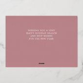 Dusty Roos Gold Foil Prettige feestdagen Kerstmis (Achterkant)