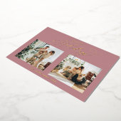 Dusty Roos Gold Foil Prettige feestdagen Kerstmis (Gedraaid)