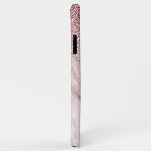 Dusty Roos Gold Glitter Blush Pink Marble Pattern Case-Mate iPhone Case (Achterkant/rechts)
