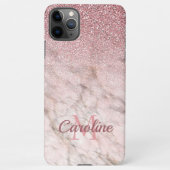 Dusty Roos Gold Glitter Blush Pink Marble Pattern iPhone Hoesje (Achterkant)