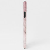 Dusty Roos Gold Glitter Blush Pink Marble Pattern iPhone Hoesje (Rechterkant)