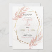 Dusty Roos Gold omwoeld met elegant modern Luxe Kaart (Voorkant)