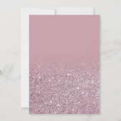 Dusty Roos Gold Pink Glitter Ombre Bachelorette Kaart (Achterkant)