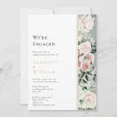 Dusty Roos Gold Sage Green  We zijn verloofd Kaart (Voorkant)