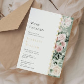 Dusty Roos Gold Sage Green  We zijn verloofd Kaart