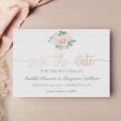 Dusty Roos Gold Save the Date Notice Folie Uitnodiging
