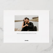 Dusty Roos Gold Save the Date Notice Folie Uitnodiging (Achterkant)