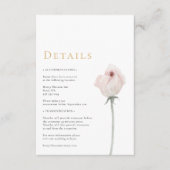 Dusty Roos Goud Sage Groen Modern Wedding Details Informatiekaartje (Voorkant)