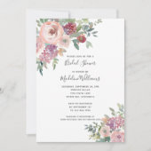 Dusty Roos Greenery Bridal Shower Kaart (Voorkant)