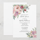 Dusty Roos Greenery Bridal Shower Kaart (Voorkant / Achterkant)