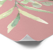 Dusty Roos Greenery Foto Celebration of Life Sign Poster (Hoek)