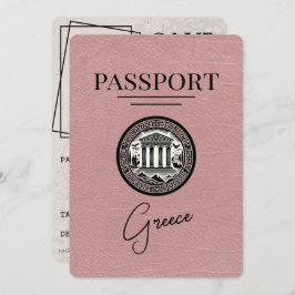 Dusty Roos Griekenland Paspoort Save the Date Kaar