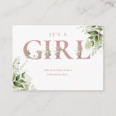 Dusty Roos groen Baby shower Behuizing Kaart (Voorkant)