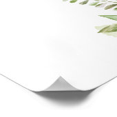 Dusty Roos groen letter Baby shower teken Poster (Hoek)