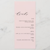 Dusty Roos Guest Name Wedding Food and Drink Menu (Achterkant)