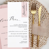 Dusty Roos Guest Name Wedding Food and Drink Menu