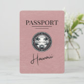 Dusty Roos Hawaii Passport Bewaar de datum Save The Date (Staand voorkant)