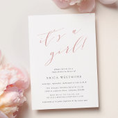 Dusty Roos "Het is een meisje" Kalligrafie Baby sh Kaart