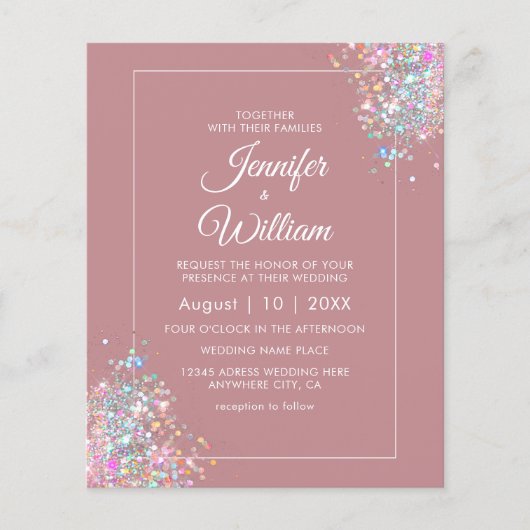 Dusty Roos Holographic Glitter Wedding (Voorkant)