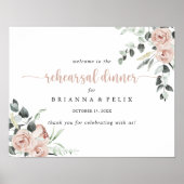 Dusty Roos Horizontal Rehearsal Dinner Welcome Poster (Voorkant)