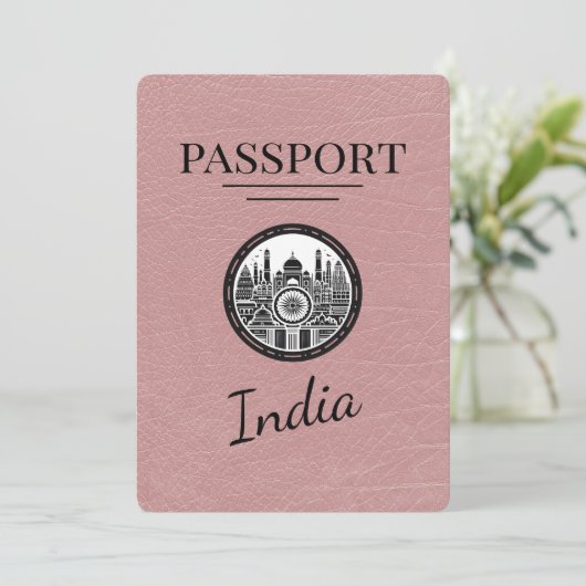 Dusty Roos India Passport Bewaar de datum Save The Date (Staand voorkant)