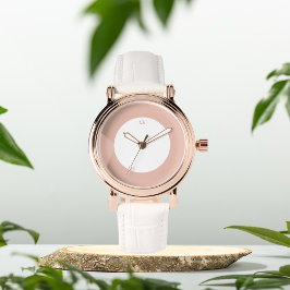 Dusty roos initialen gepersonaliseerde eWatch Horloge