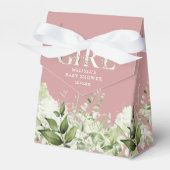 Dusty Roos is een Girl Greenery Baby shower Bedankdoosjes (Voorkant Zijde)
