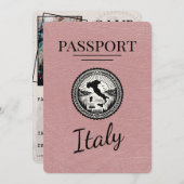 Dusty Roos Italië Passport Save The Date (Voorkant / Achterkant)