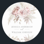 Dusty Roos & Ivory Floral Beauful Wedding Large Ronde Sticker<br><div class="desc">Dusty Roos & Ivory Floral Beauful Wedding Large Classic Round Sticker Favor Seal We hebben ook veel andere uitnodigingen en collecties.</div>