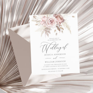 Dusty Roos Ivory Floral Budget Weddenschap
