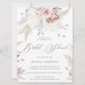 Dusty Roos & Ivory Floral Large Vrijgezellenfeest  Kaart (Voorkant)