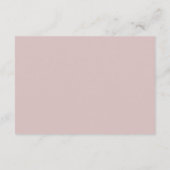 Dusty Roos Ivory Floral Wedding Reception Details Informatiekaartje (Achterkant)