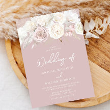 Dusty Roos & Ivory White Roses Wedding