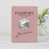 Dusty Roos Jamaica Passport Bewaar de datum Save The Date (Staand voorkant)