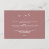 Dusty roos kalligrafie bruiloft behuizing kaart (Voorkant)