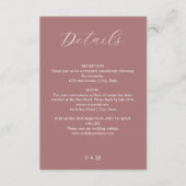 Dusty roos kalligrafie bruiloft behuizing kaart (Voorkant)