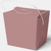 Dusty roos kalligrafie elegante bruiloft gunst box bedankdoosjes (Achterkant)