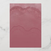 Dusty Roos Kalligrafie Wedding Folie Uitnodigen Folie Uitnodiging (Achterkant)